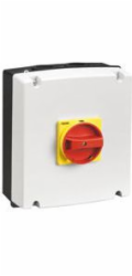 Lovato Electric Pouzdro pro odpínače GA063SA, GA063A-GA100A a GA080D, žlutočervená rukojeť (GAZ2)