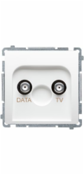 Kontakt-Simon Kontakt - Simon Simon Basic TV-DATA zásuvka typ F bílá (BMAD1.01/11)