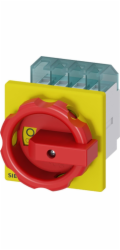 Siemens Vačkový spínač 0-1 3P 25A k instalaci, černý IP65 3LD2103-0TK53