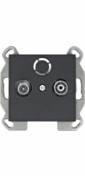 Hager Zásuvka Lumina RTV černá WL3013