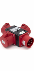 ELS Elektrotechnika Trojitý rozbočovač / přenosný napájecí T-kus IP44 32A 5P 400V P003W