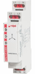 Relpol 3fázové monitorovací relé 3(N)400/230V AC 50/60Hz RPN-1VF-A400 864371