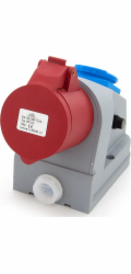 ELS Elektrotechnika Pevná kombinovaná zásuvka 32A/4P + GS 230V + pojistka, ELS Elektrotechnika, N101/4