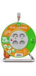 Plastrol Prodlužovací kabel Standard Line na bubnu 25 m H05VV-F 3x1,5 4xGS 16A oranžový (W-98948)