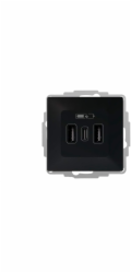 ELEKTROPLAST Nabíječka VESTRA USB 2xA+C černá 3808-19