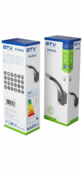 GTV Nástěnné LED venkovní svítidlo PARIS, IP54, 4000 K, 10 W, 900 lm, s pohybovým senzorem, 26 x 7 cm