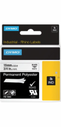 Dymo Permanentní polyesterová páska do tiskárny 19 mm x 5,5 m černý tisk/bílý podklad S0718220 18484 - 18484