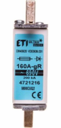 Eti-Polam Pojistková vložka NH00C 160A gR 690V M00CUQ2 004721216 - 004721216