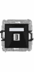 Karlik MINI nabíječka s jedním USB 5V 2A matně černá 12MCUSB-3
