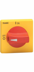 Lovato Electric Ruční ovladač pro spínače, žlutý/červený, uzamykatelný UL508A (GAX64)
