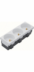 Hager Zásuvka tehalit.GB-EG s/bez 33 stupňů trojitá 45x45 mm bílá EER3339010