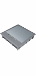 Hager Kryt podlahové krabice 263x263 mm pro instalaci do zdvojené podlahy, 24 modulů, pro 5mm koberec, šedý (VQ12057011)