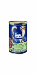 OPTIVITAL Chunks with veal, hearts, liver and carrots - vlhké krmivo pro psy - 1250g