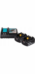 MAKITA Sada baterií a nabíječek , 2 x 5Ah, 18V