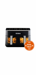 TESLA AirCook DualHeat QD464 XXL - multifunkční duální digitální horkovzdušná fritéza