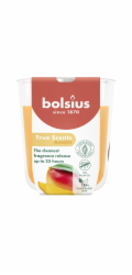 Svicka Bolsius True Scents, mango, 80x73 mm, ve skle