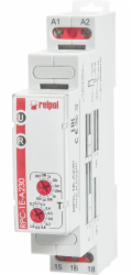 Relpol Časové relé 1P 1s-10dní 230V AC 50/60 Hz zpožděné spínání RPC-1E-A230 (863210)