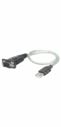 MANHATTAN převodník z USB na sériový port (USB AM / DB9M, RS232), blistr