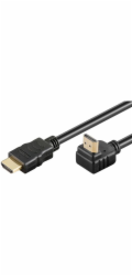 PremiumCord Kabel HDMI+Ethernet, zlac., 90°, 2m
