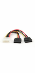 GEMBIRD Kabel SATA napájecí 15cm interní (redukce molex 5,25"/2x SATA)