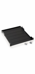 TRITON Police s perforací 19", 1U/250mm, nosnost 20kg, černá