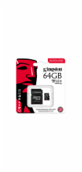 Kingston SDHC UHS-I U3 64 GB SDCIT2/64GB Kingston MicroSDXC karta 64GB microSDXC Industrial C10 A1 pSLC Card + SD Adapter
