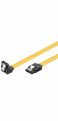 PremiumCord 0,2m SATA 3.0 datový kabel, 6GBs, kov.západka, 90°