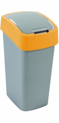 Curver® FLIP BIN 45 litrů, šedá/stříbrná/žlutá, na odpadky