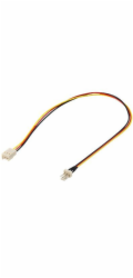 Kabel Akasa PremiumCord k ventilátoru 3pin samec - 3pin samice 0,3m, prodlužovací