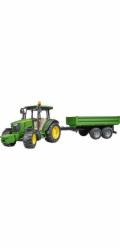BRUDER John Deere 5115M (grün/gelb, mit Bordwandanhänger)