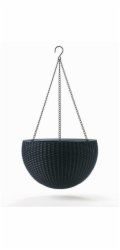 Květináč Keter Hanging Sphere grafitový