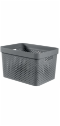 Box Curver Infinity Dots 17L šedý