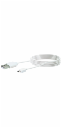 Schwaiger USB kabel Schwaiger USB 2.0 kabel A -> Micro B Ste/Ste 2,0 m weiß