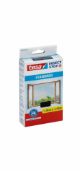 tesa® Standard, 130x150 cm, síť proti hmyzu a komárům, na okno, antracitová barva