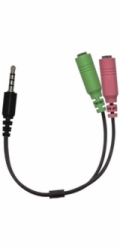 GENIUS audio adaptér 2x female 3,5mm jack na 1x male 3,5" jack