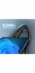 AXAGON BUCM-CM10AB, HQ kabel USB-C <-> USB-C, 1m, USB 2.0, PD 60W 3A, ALU, oplet, černý