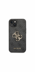 Guess PU 4G Metal Logo kryt iPhone 14 hnedý