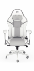 Endorfy herní židle Scrim OWH / kombinace textil / kůže/ bílá