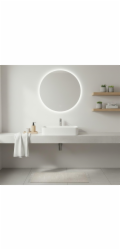KULATÉ OSVĚTLENÍ ZRCADLO LUNA 70 CM