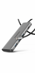 AXAGON HMC-5H, USB 5Gbps hub, 3x USB-A, HDMI 4k/30Hz, PD 100W, kabel USB-C 100cm