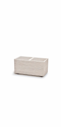 Květináč Prosperplast MADERA CASE eco wood 57,7 cm bílý eco