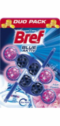 WC čistič-osvěžovač BREF BLUE AKTIV FLOWERS, 2×50 g