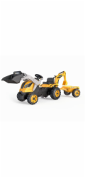 Šlapací traktor Smoby Builder Max s bagrem a vozíkem