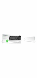 EVOLVEO Klávesnice K1010, Tichá, Drátová USB, Podsvícení, CZ+SK, Černá