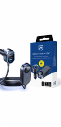 3MK Dvojitá autonabíječka 135W PD QC PPS USB 2A4C Černá/Šedá