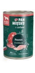 PAN MIĘSKO with Herbs Rabbit Pate - vlhké krmivo pro psy - 400g