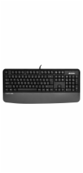 A4tech FK20, multimediální kancelářská klávesnice, CZ/US, USB, šedá