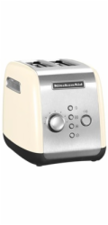 KitchenAid 5KMT221EAC topinkovač, 2 otvory, celokovový, 7 stupňů, udržování teploty, jednostranné opékání, krémový