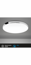 Stropní LED svítidlo Brilo Malbona O 35,5 cm bílé-chromové