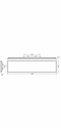 Osram LED panelové světlo Essential Remote-CCT bílé 100 cm x 25 cm